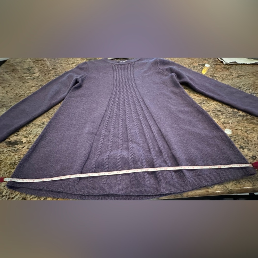 Soft Surroundings Deep Purple Cable Knit Top - Picture 5 of 5